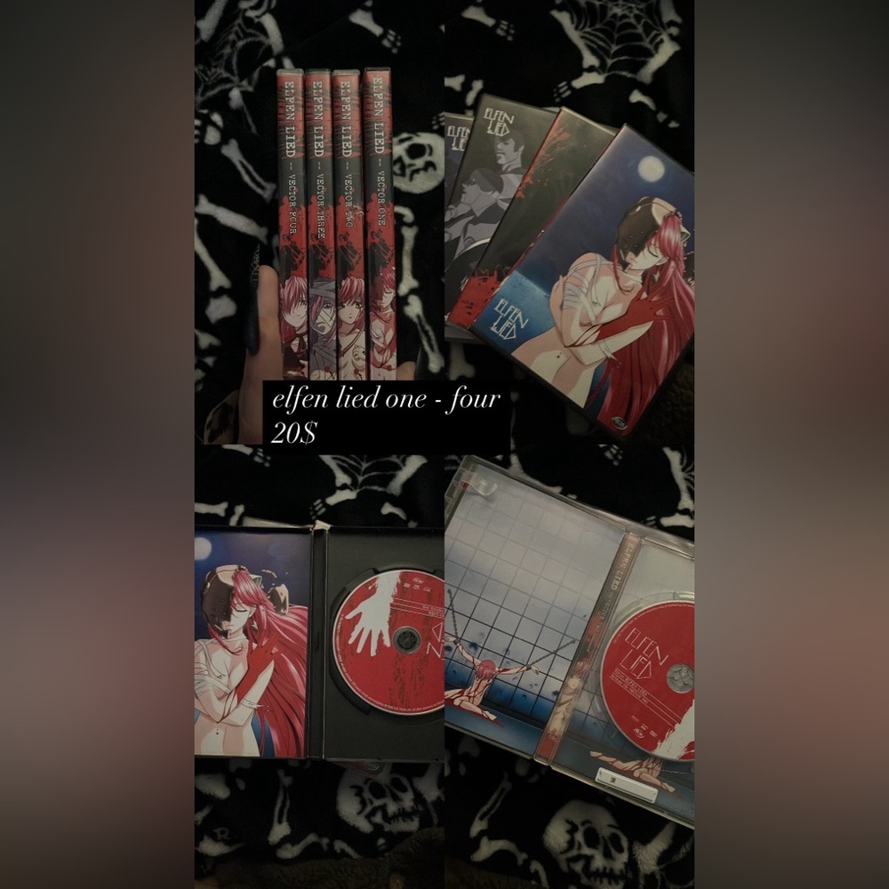 Elfen Lied volumes one , two, three, and four